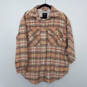 Cotton On Women's Plaid Utility Oversized Jacket size S